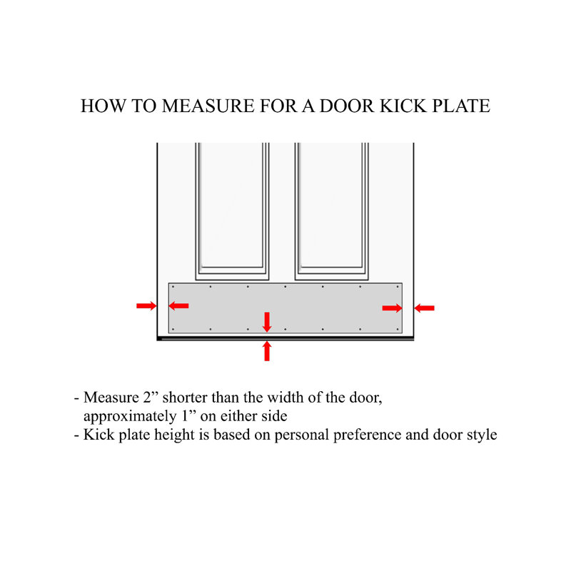 Symple Stuff Ackland Door Kick Plate Anodized Aluminum Industrial